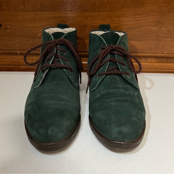 Eddie Bauer Green Suede Booties | Ankle Boots - Picture 2 of 12